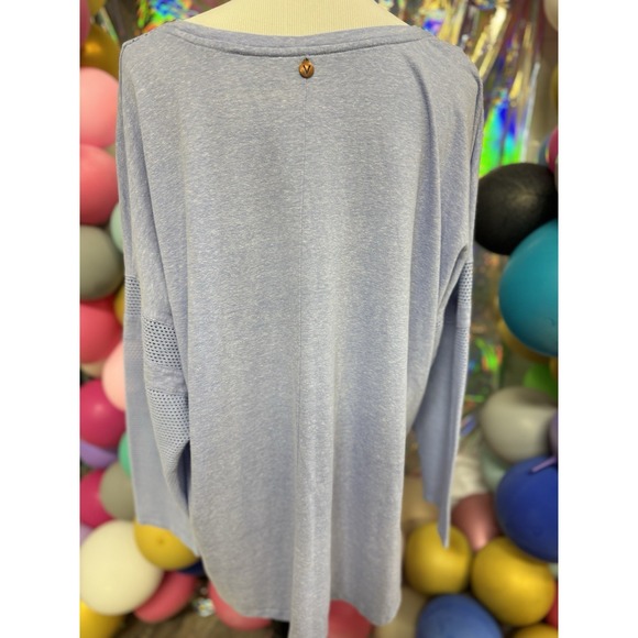 LIVI Active Lane Bryant Long Sleeve Top Womens 26/28 Lavender Mesh Panel - Picture 4 of 6